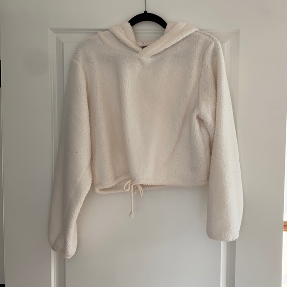 Sherpa hoodie.